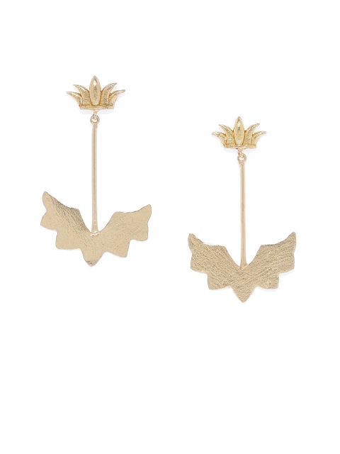 

ARUS Gold-Toned Contemporary Drop Earrings