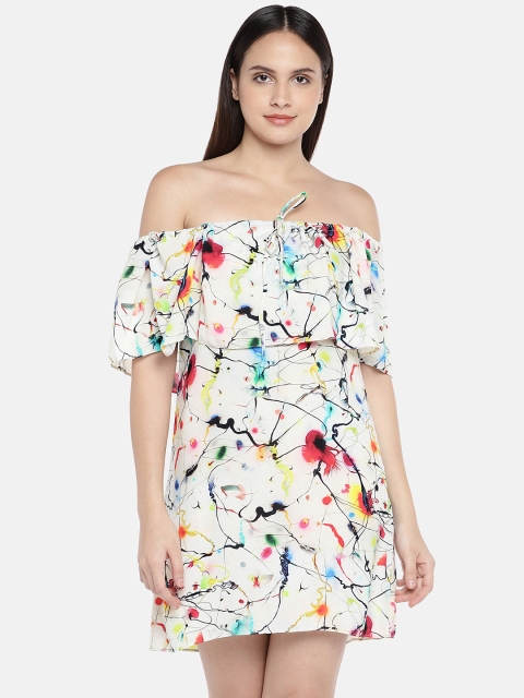 

Amaarzo Women Multicoloured Printed A-Line Dress, Multi