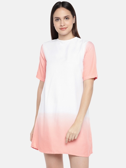 

Amaarzo Women White Dyed T-shirt Dress