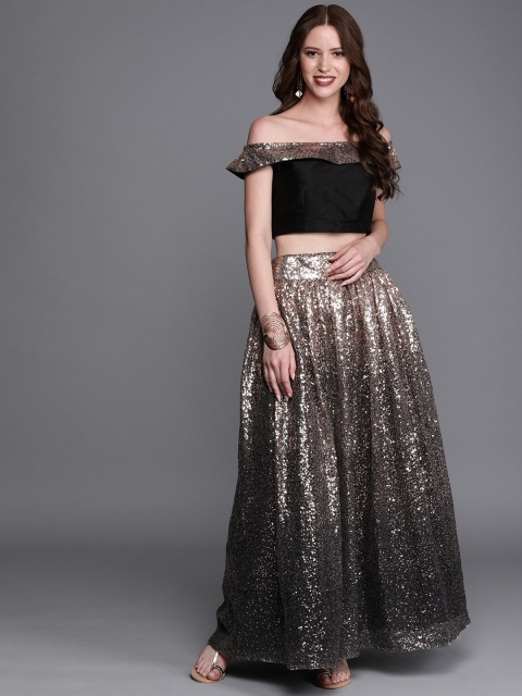 Black Made to Measure Lehenga with Blouse