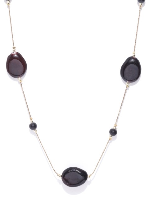 

Carlton London Black & Gold-Plated Beaded Necklace