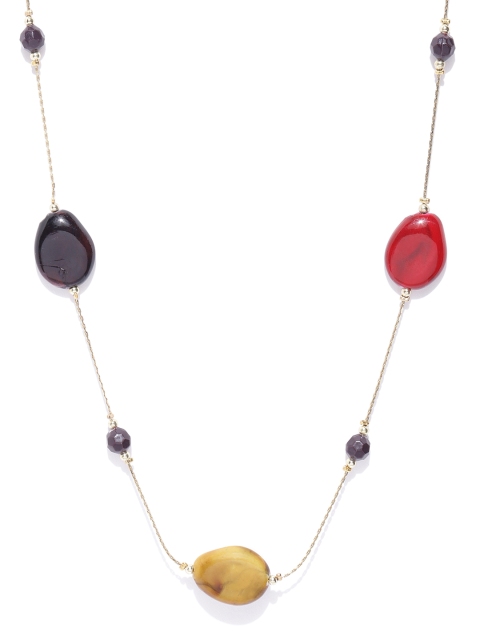 

Carlton London Multicoloured Gold-Plated Beaded Necklace, Multi