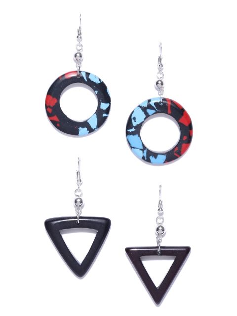 

Carlton London Set of 2 Drop Earrings, Black