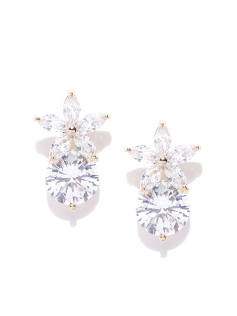 

Carlton London Gold-Plated CZ Floral Studs