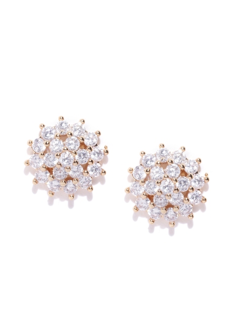 

Carlton London Gold-Plated CZ Floral Studs