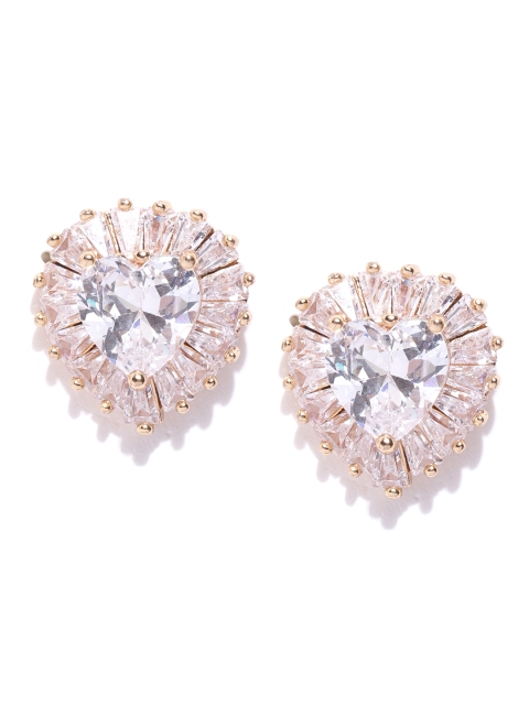 

Carlton London Gold-Plated CZ Heart-Shaped Studs