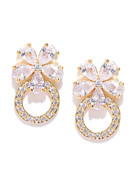 

Carlton London Gold-Plated CZ Floral Studs