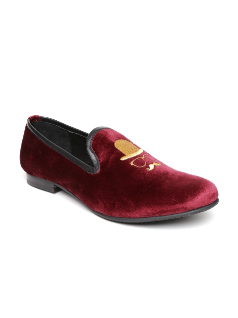 

BARESKIN Men Maroon Velvet Casual Shoes