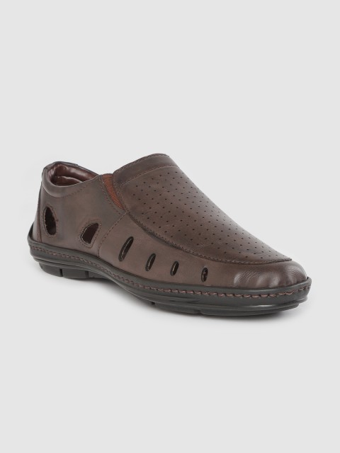 

Roadster Men Coffee Brown Perforated Shoe-Style Sandals
