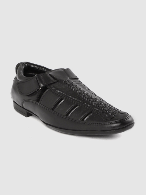 

Roadster Men Black Woven Design Shoe-Style Sandals