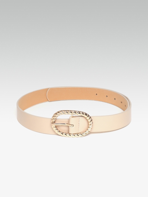 

20Dresses Women Beige Solid Slim Belt