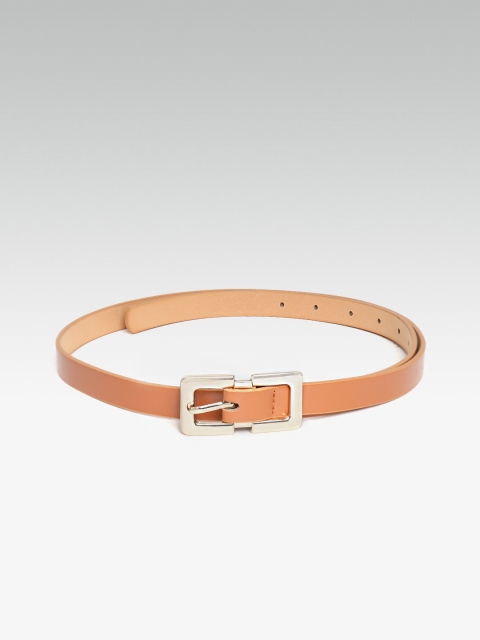 

20Dresses Women Tan Brown Solid Slim Belt