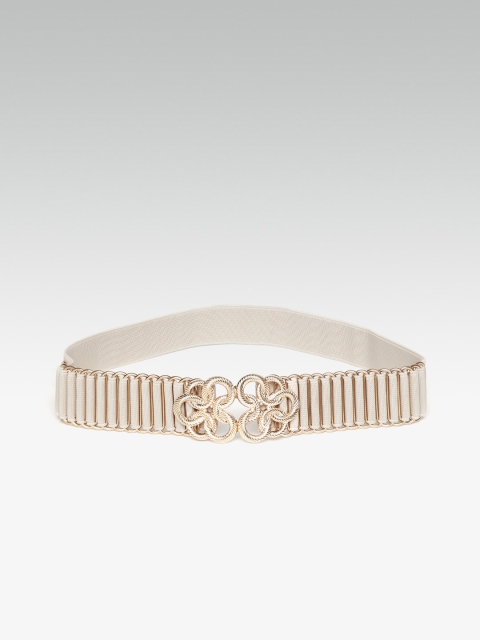 

20Dresses Women Beige Embellished Stretchable Belt