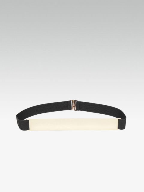 

20Dresses Women Black & Gold-Toned Solid Slim Belt