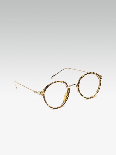 

20Dresses Women Brown & Gold-Toned Tortoise Shell Full Rim Oval Frames SG0294