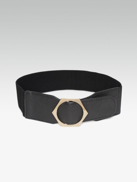 

20Dresses Women Black Textured Wide Belt