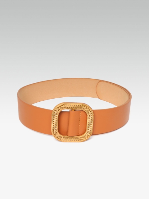 

20Dresses Women Tan Brown Solid Wide Belt