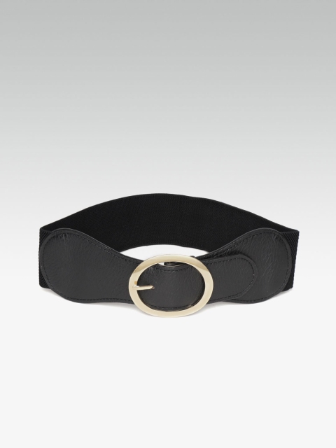 

20Dresses Women Black Textured Wide Belt