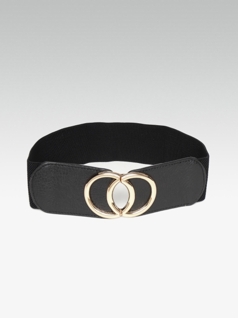 

20Dresses Women Black Textured Wide Belt