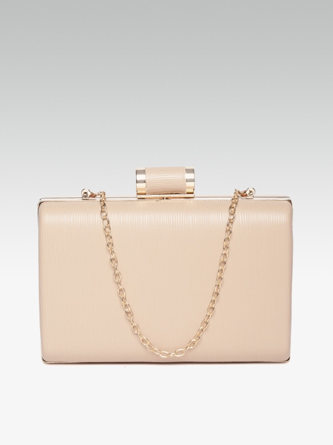 

20Dresses Peach-Coloured Textured Box Clutch