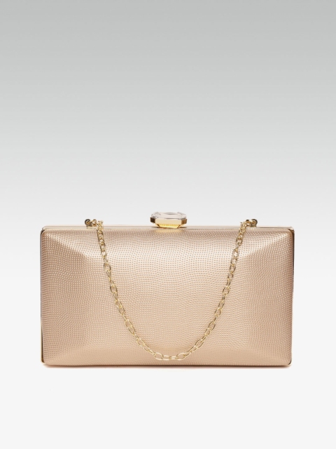 

20Dresses Rose Gold-Toned Textured Box Clutch