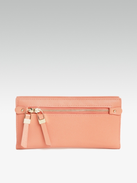 

20Dresses Women Peach-Coloured Solid Two Fold Wallet