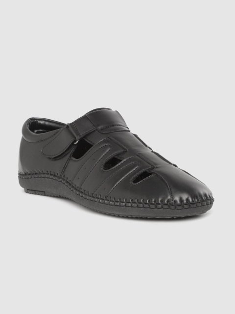 

Roadster Men Black Solid Shoe-Style Sandals