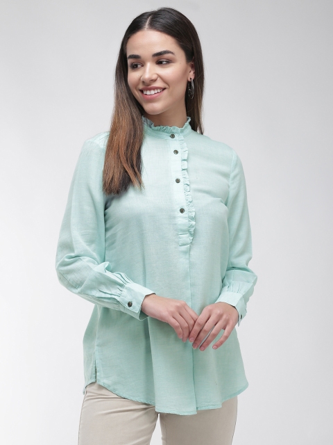 

Marks & Spencer Women Blue Solid Top