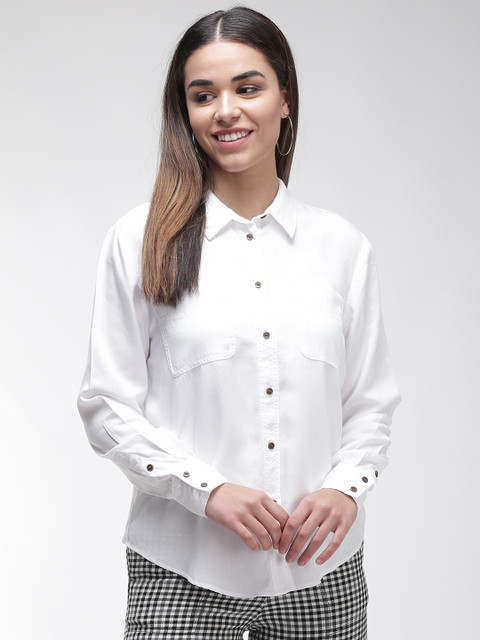 

Marks & Spencer Women White Solid Casual Shirt