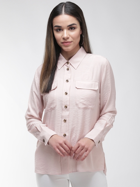 

Marks & Spencer Women Pink Solid Casual Shirt