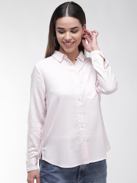 

Marks & Spencer Women Pink Regular Fit Solid Smart Casual Shirt