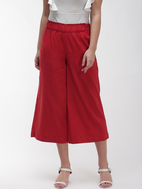 

Marks & Spencer Women Red Regular Fit Solid Culottes