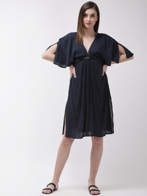 

Marks & Spencer Women Navy Blue Solid Cover-up Dress