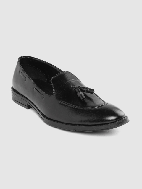 

INVICTUS Men Black Solid Semiformal Slip Ons with Tasselled Detail