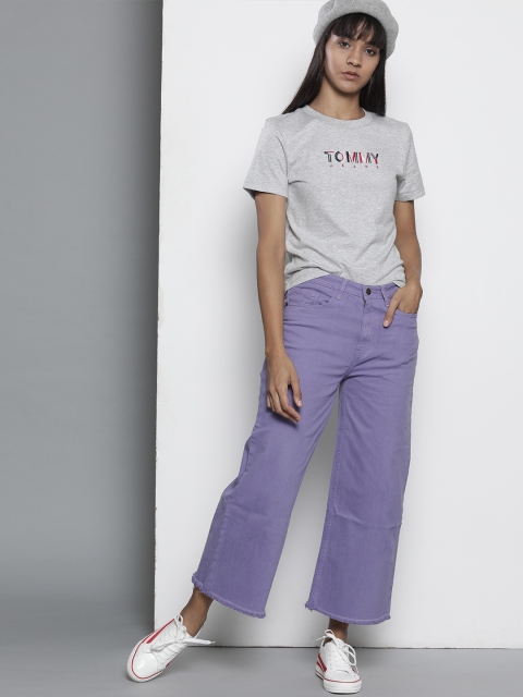 

Tommy Hilfiger Women Grey Embroidered Round Neck T-shirt