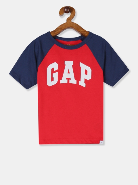 

GAP Boys Red Printed Round Neck T-shirt