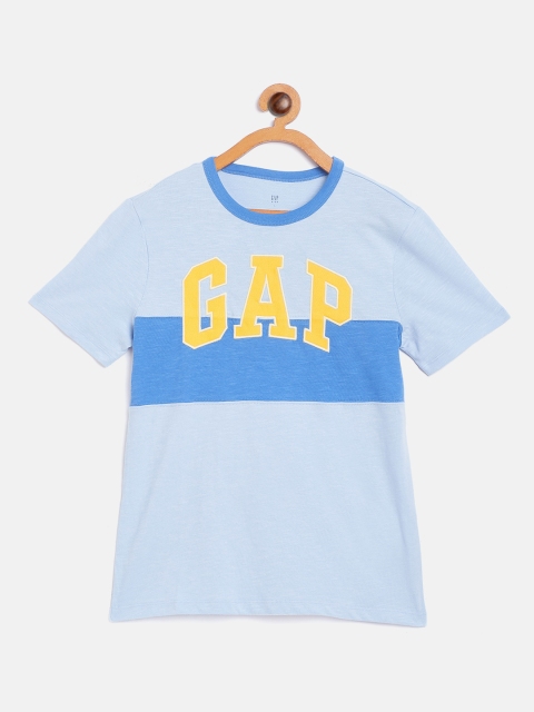 

GAP Boys Blue Colourblocked Round Neck T-shirt