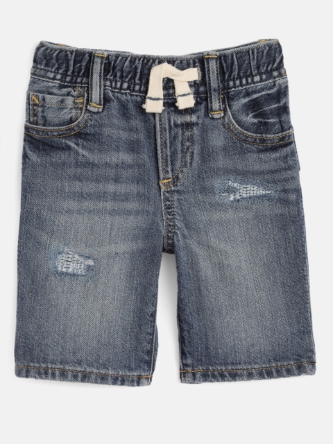 

GAP Boys Blue Washed Regular Fit Denim Shorts