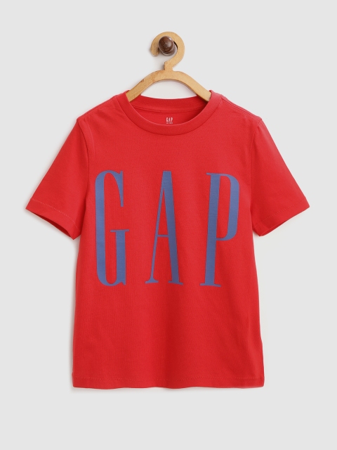 

GAP Boys Red & Navy Brand Logo Print Round Neck T-shirt