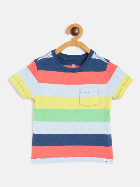 

GAP Boys Multicoloured Striped Round Neck T-shirt, Multi