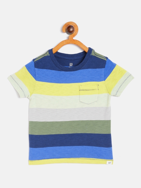 

GAP Boys Multicoloured Striped Round Neck T-shirt, Multi