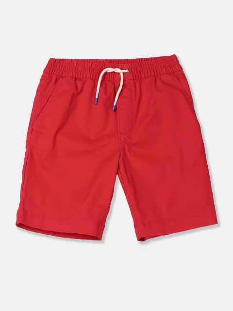 

GAP Boys Red Solid Regular Fit Knitted Shorts
