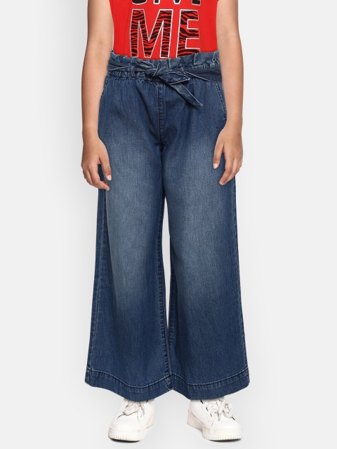 

GAP Girls Blue Regular Fit High-Rise Clean Look Cropped Jeans
