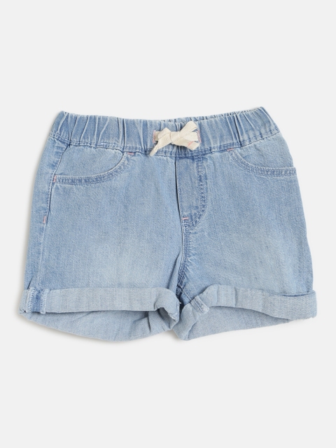 

GAP Girls Blue Washed Regular Fit Denim Shorts