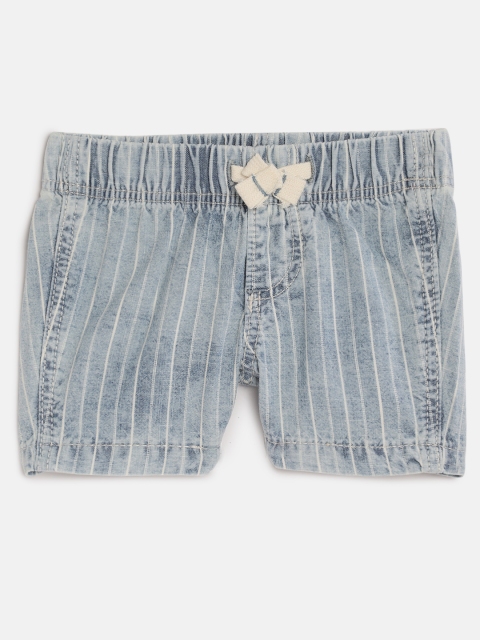 

GAP Boys Blue Striped Regular Fit Denim Shorts