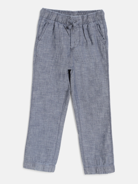 

GAP Boys Navy Blue Solid Chambray Joggers