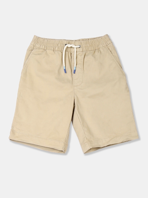 

GAP Boys Beige Solid Regular Fit Knitted Shorts