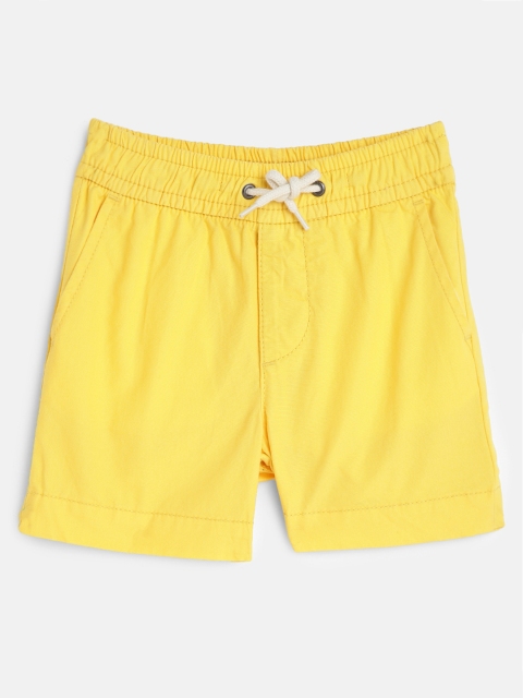

GAP Boys Yellow Solid Regular Fit Pure Cotton Shorts