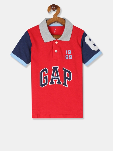 

GAP Toddler Boy Red & Blue Logo Polo Shirt