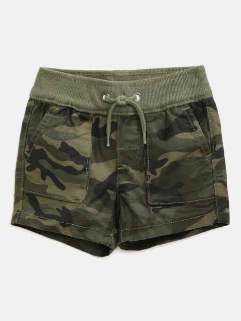 

GAP Boys Olive Green Camouflage Print Regular Fit Shorts